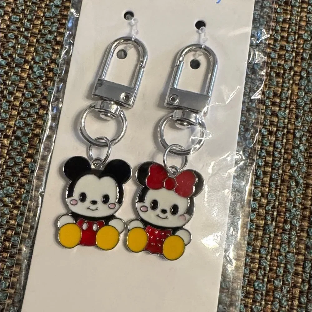 2177 Micky & Minnie Mouse‎ Zipper Pull & Bag Charm